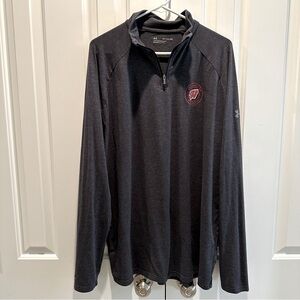 Under Armour Men’s U Wisconsin Lightweight 1/4 Zip Grey U of WI 2XL